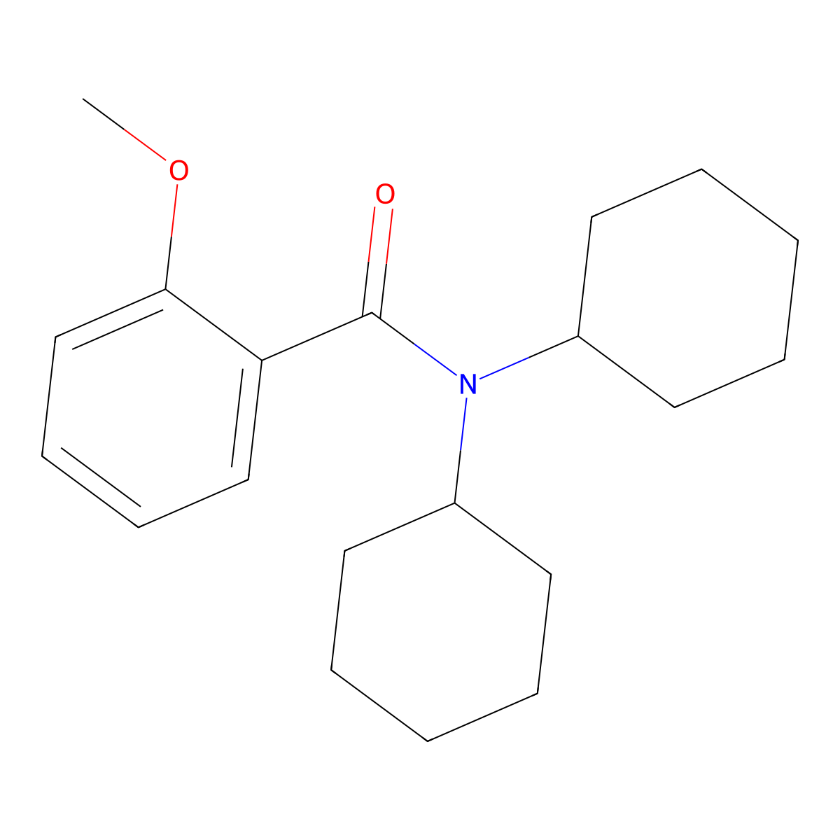 N,N-dicyclohexyl-2-methoxybenzamide molecular structure, CAS 353785-72-5