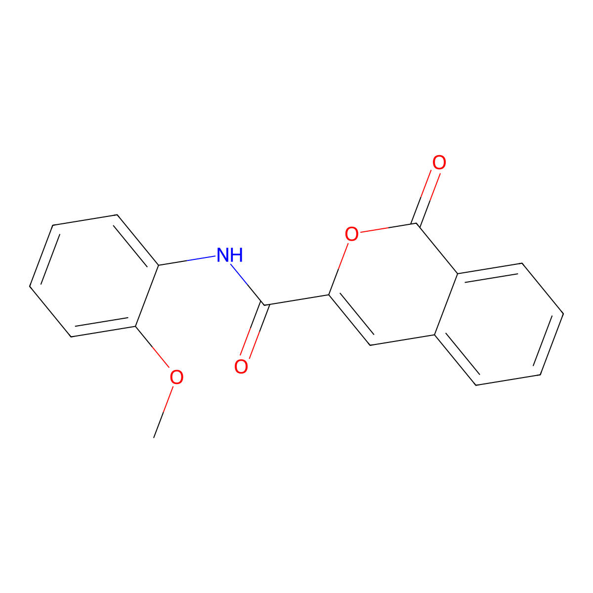 N-(2-methoxyphenyl)-1-oxoisochromene-3-carboxamide molecular structure, CAS 353786-66-0