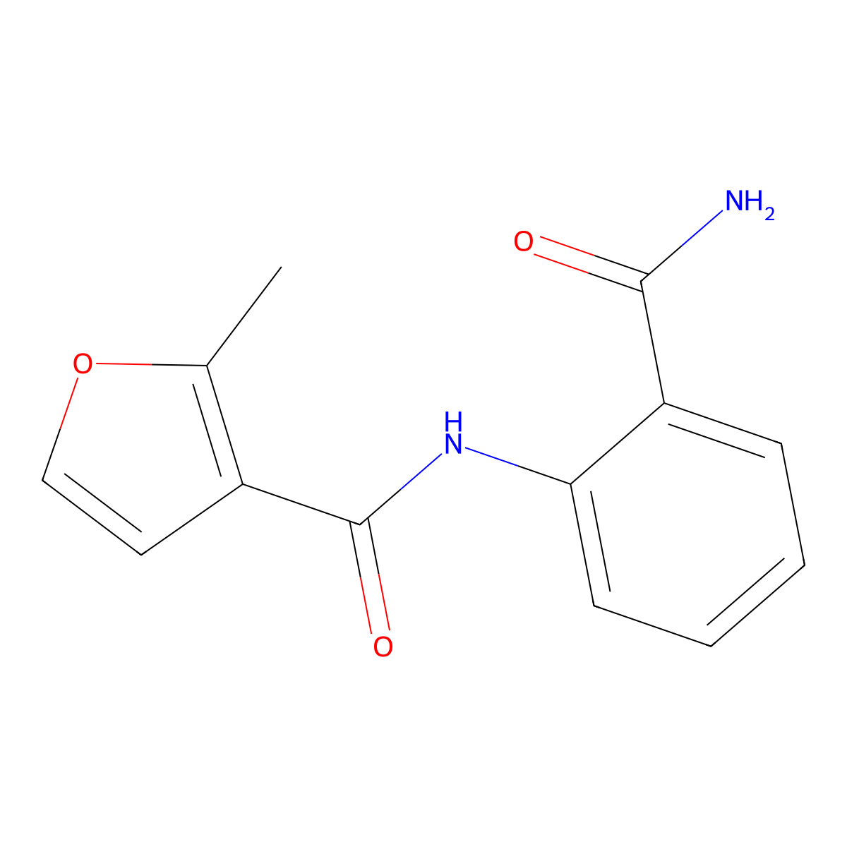 N-(2-carbamoylphenyl)-2-methylfuran-3-carboxamide molecular structure, CAS 353786-72-8