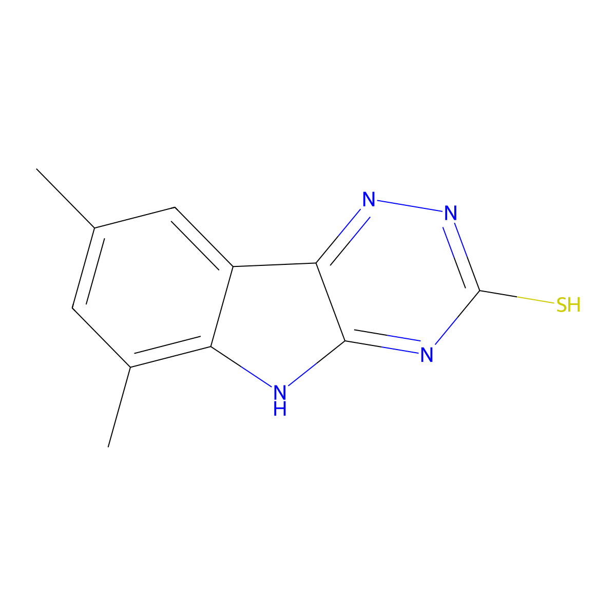 6,8-dimethyl-5H-[1,2,4]triazino[5,6-b]indole-3-thiol molecular structure, CAS 353786-74-0
