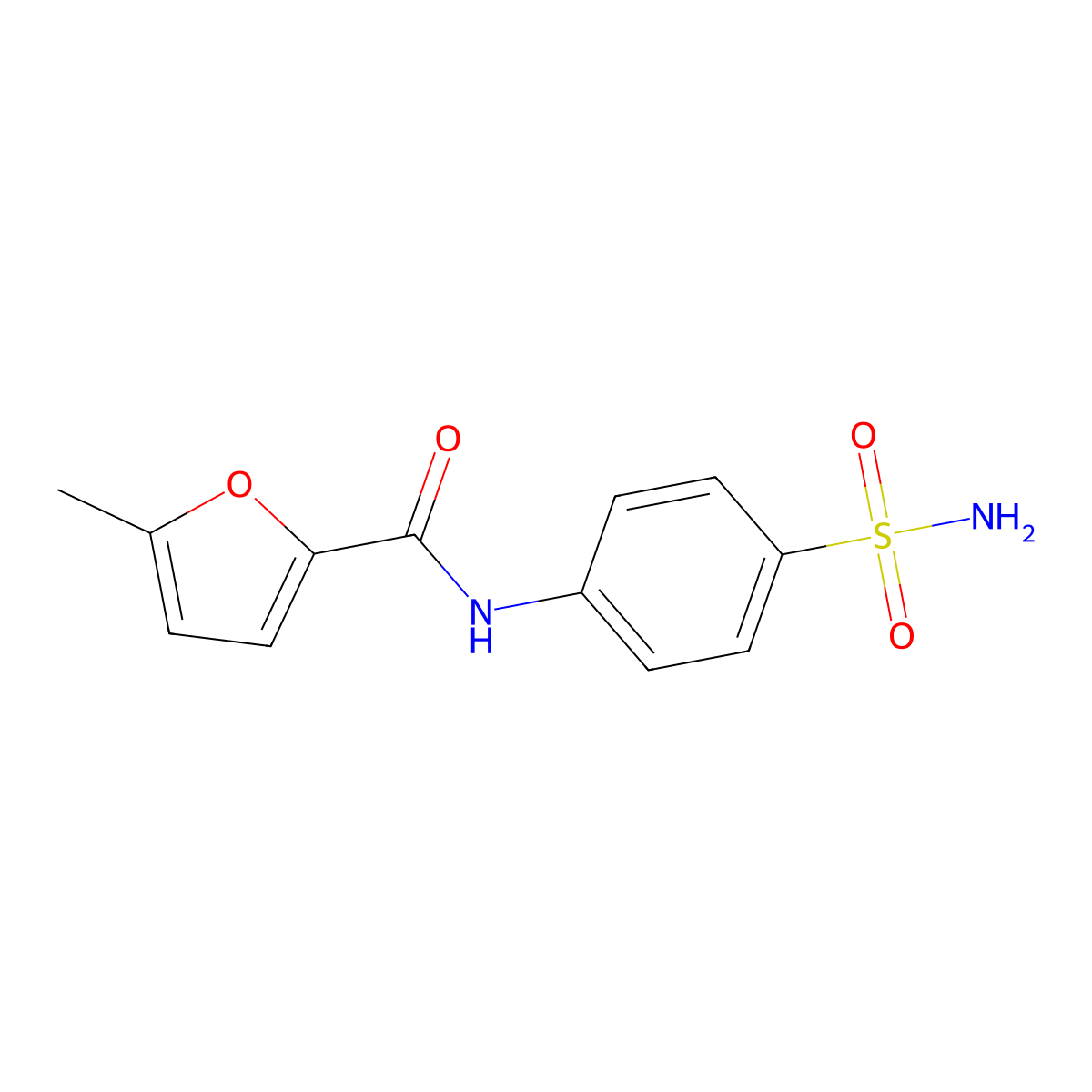 5-methyl-N-(4-sulfamoylphenyl)furan-2-carboxamide molecular structure, CAS 353787-01-6