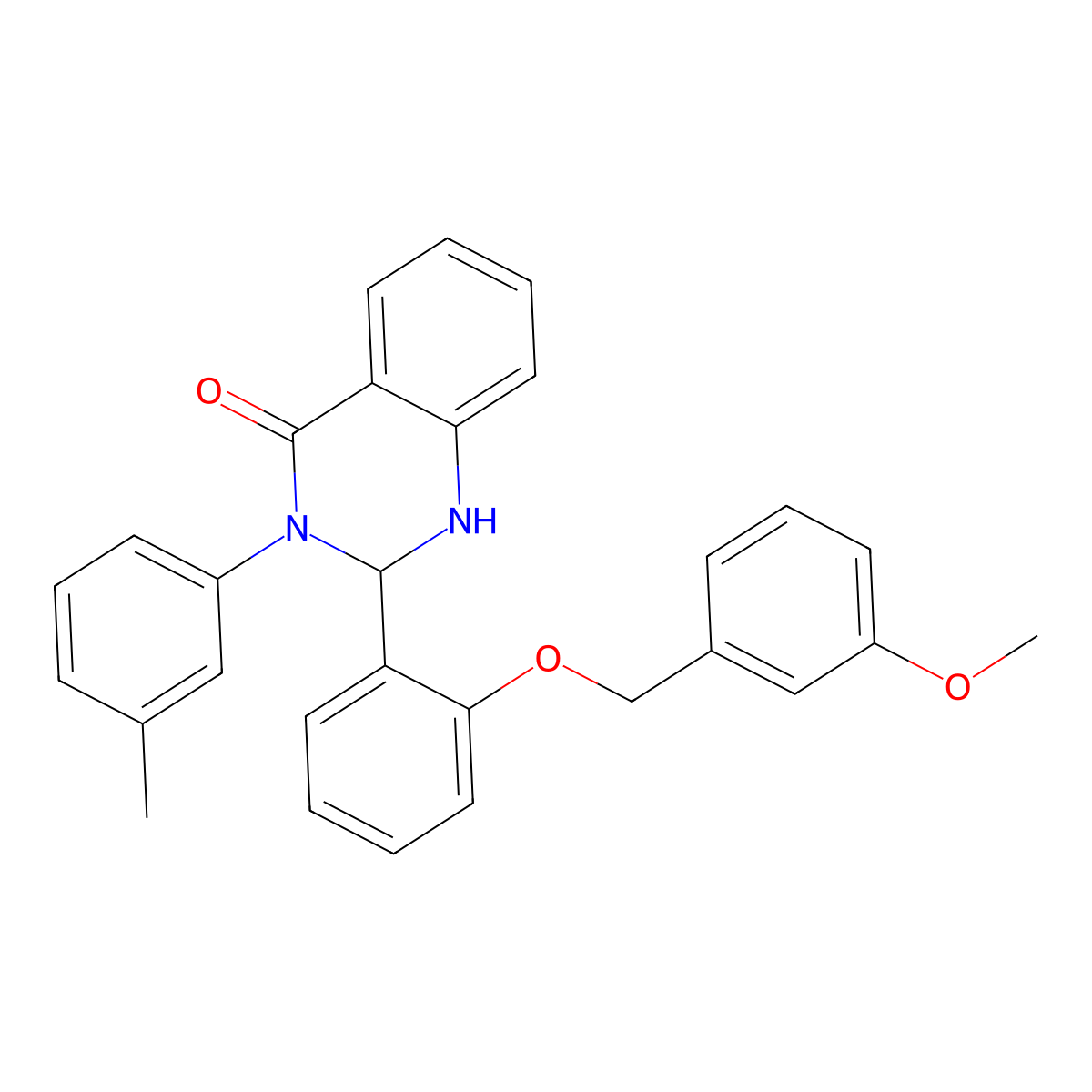 2-[2-[(3-Methoxyphenyl)methoxy]phenyl]-3-(3-methylphenyl)-1,2-dihydroquinazolin-4-one molecular structure, CAS 353788-91-7