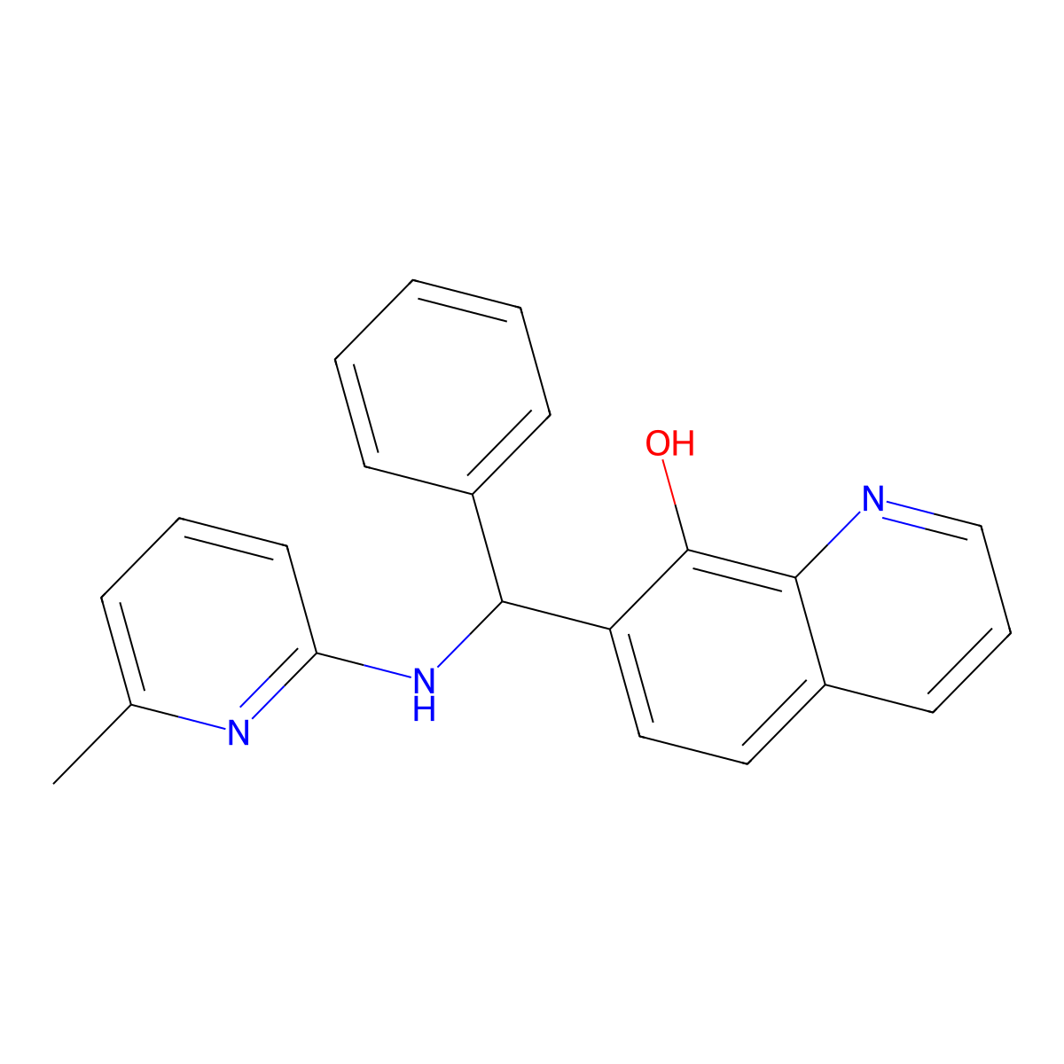 7-[[(6-Methyl-2-pyridinyl)amino](phenyl)methyl]-8-quinolinol molecular structure, CAS 353788-93-9