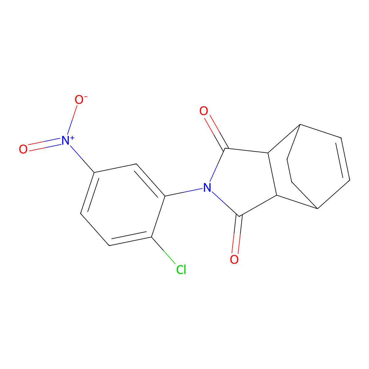 2-(2-chloro-5-nitrophenyl)-3a,4,7,7a-tetrahydro-1H-4,7-ethanoisoindole-1,3(2H)-dione molecular structure, CAS 353791-22-7