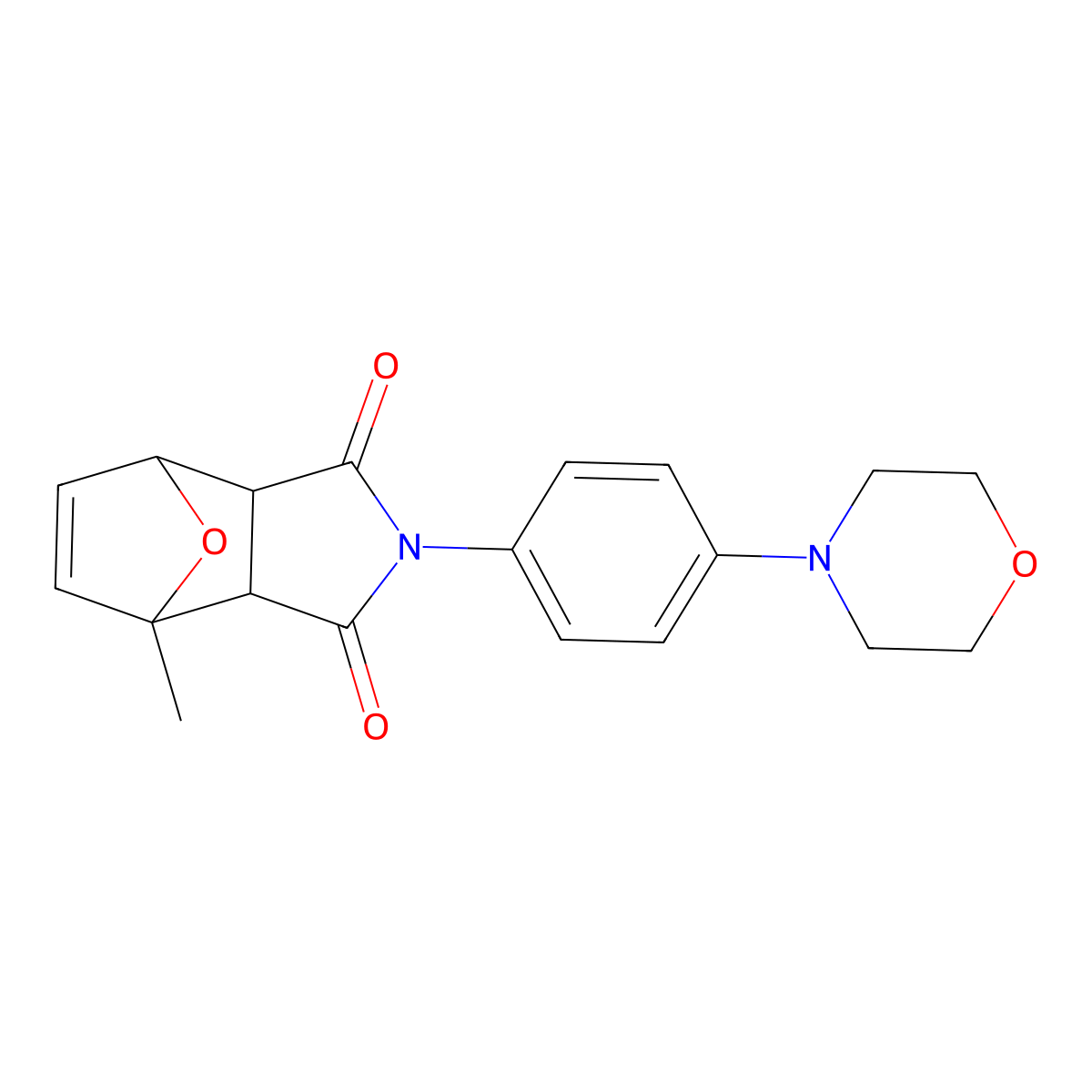 4-methyl-2-(4-morpholinophenyl)-3a,4,7,7a-tetrahydro-1H-4,7-epoxyisoindole-1,3(2H)-dione molecular structure, CAS 353793-11-0