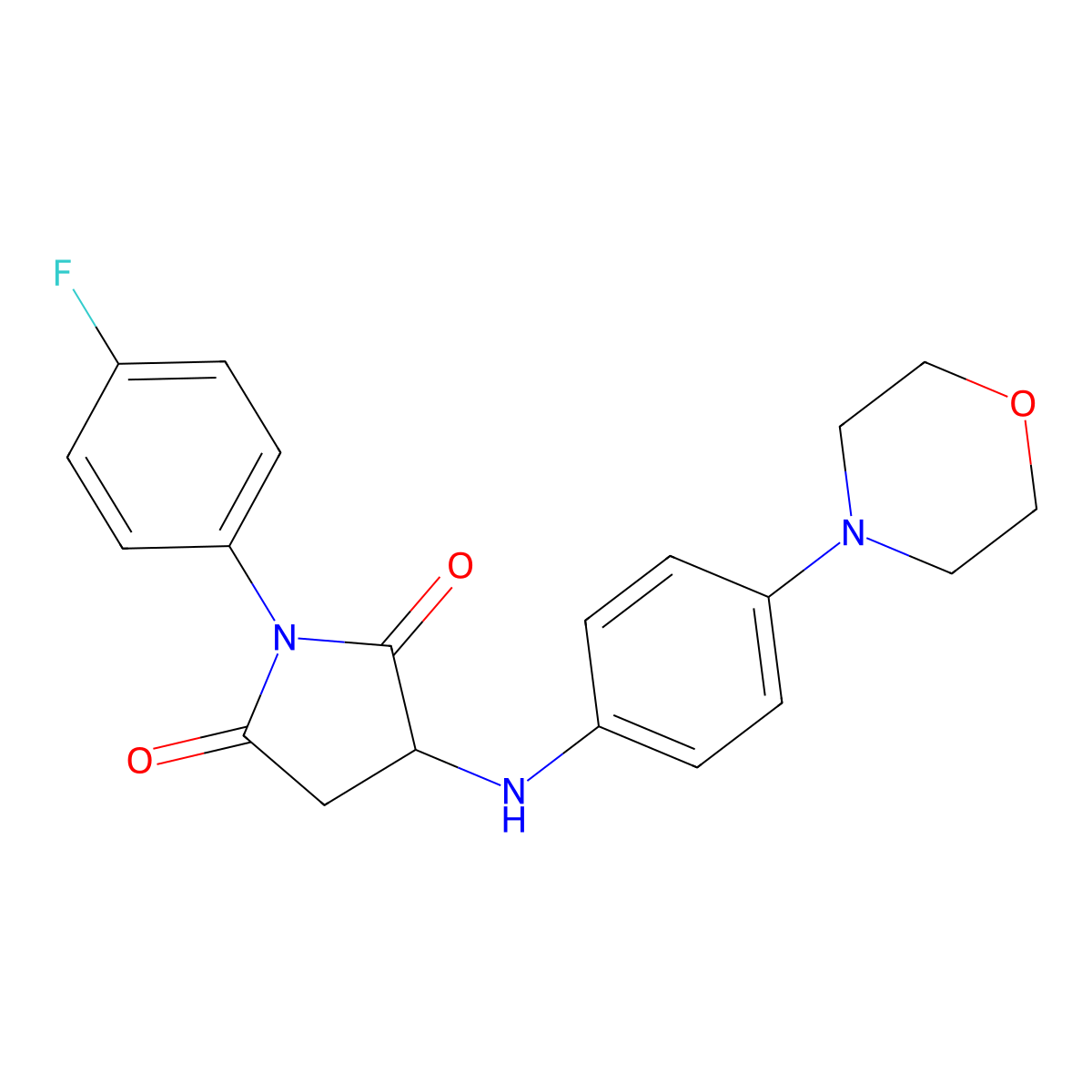 1-(4-Fluorophenyl)-3-{[4-(morpholin-4-yl)phenyl]amino}pyrrolidine-2,5-dione molecular structure, CAS 353793-16-5