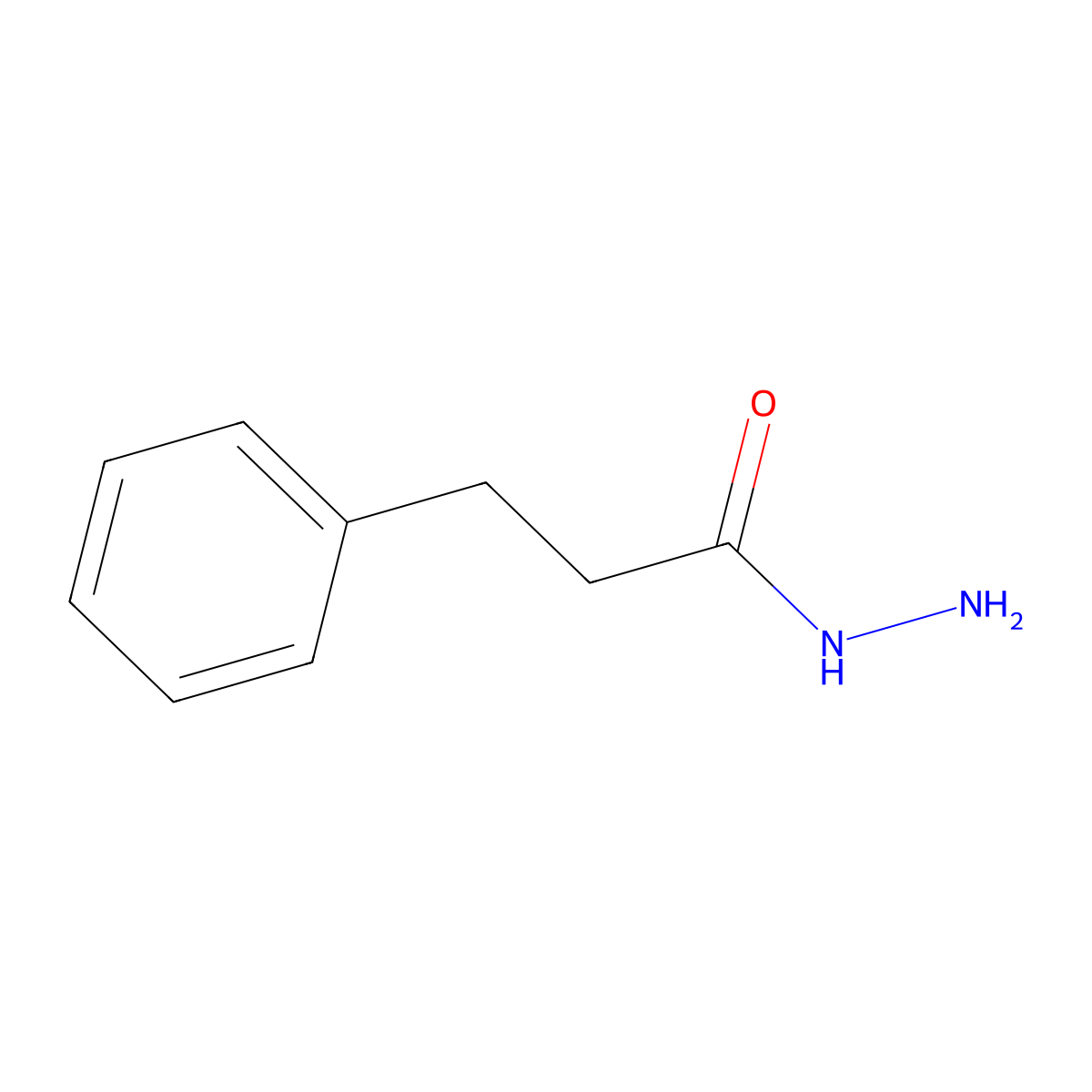 3-Phenylpropanehydrazide molecular structure, CAS 3538-68-9