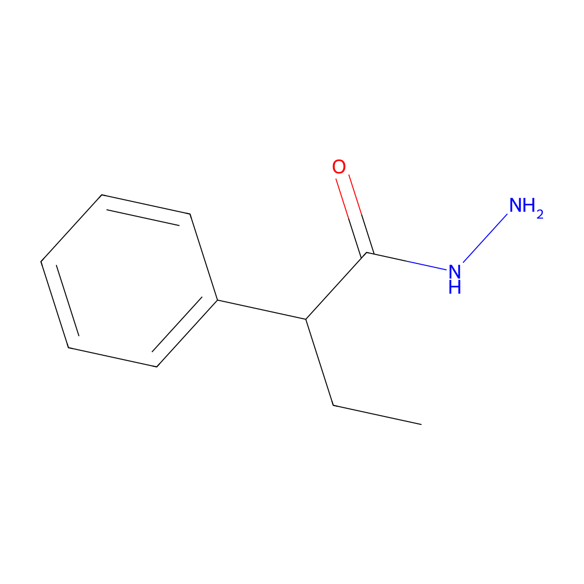 2-Phenylbutanohydrazide molecular structure, CAS 3538-74-7