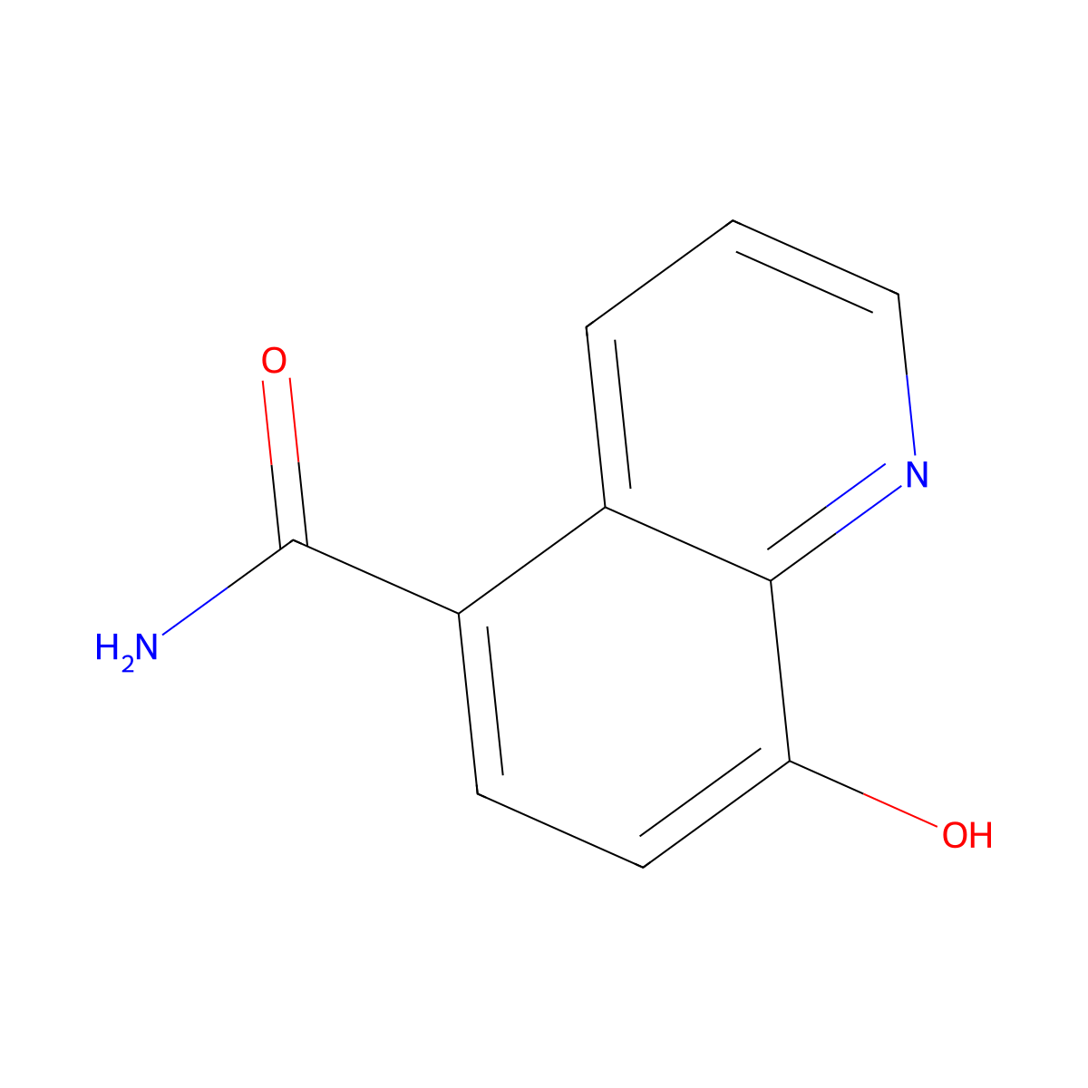 8-Hydroxy-5-quinolinecarboxamide molecular structure, CAS 35385-24-1