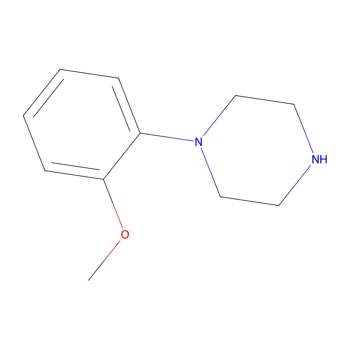 1-(2-Methoxyphenyl)piperazine molecular structure, CAS 35386-24-4