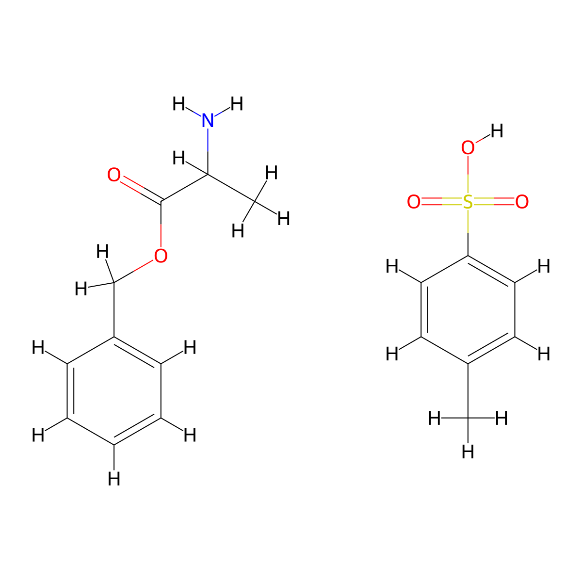 O-Benzyl-L-alanine toluene-p-sulphonate molecular structure, CAS 35386-78-8