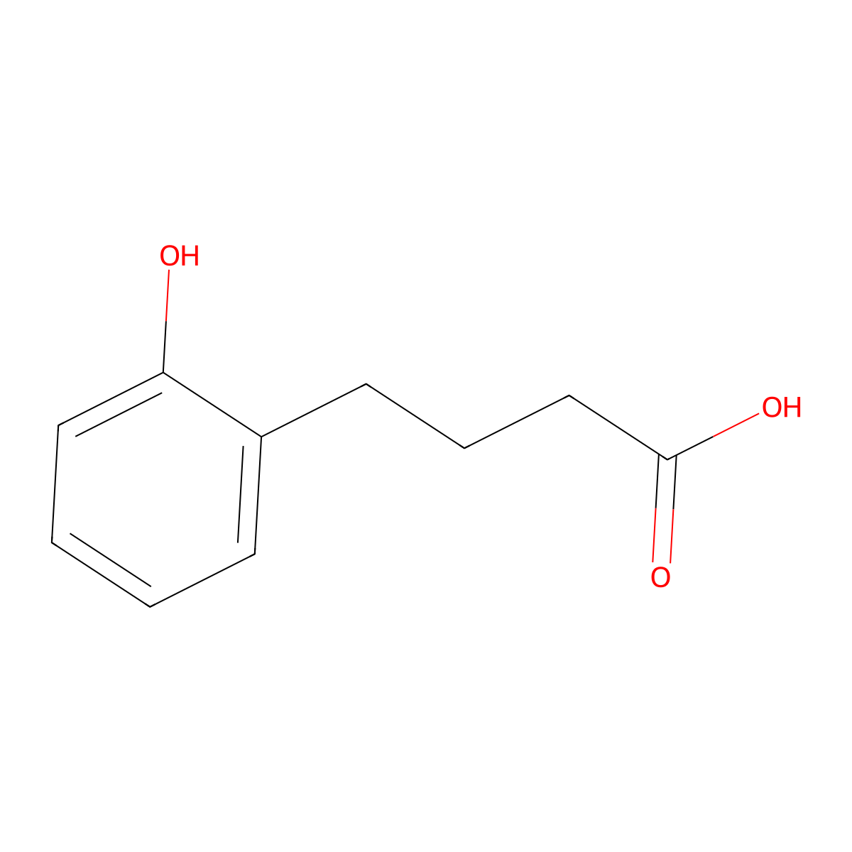 4-(2-hydroxyphenyl)butanoic Acid molecular structure, CAS 35387-19-0