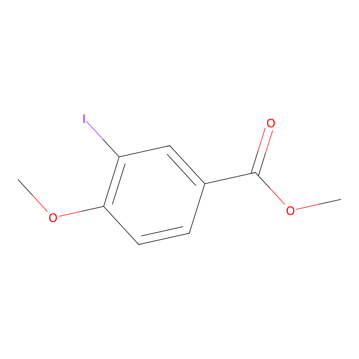 Methyl 3-iodo-4-methoxybenzoate molecular structure, CAS 35387-93-0