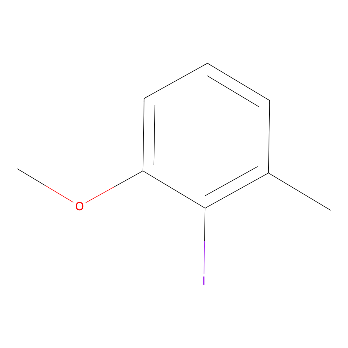 2-Iodo-1-methoxy-3-methylbenzene molecular structure, CAS 35387-94-1