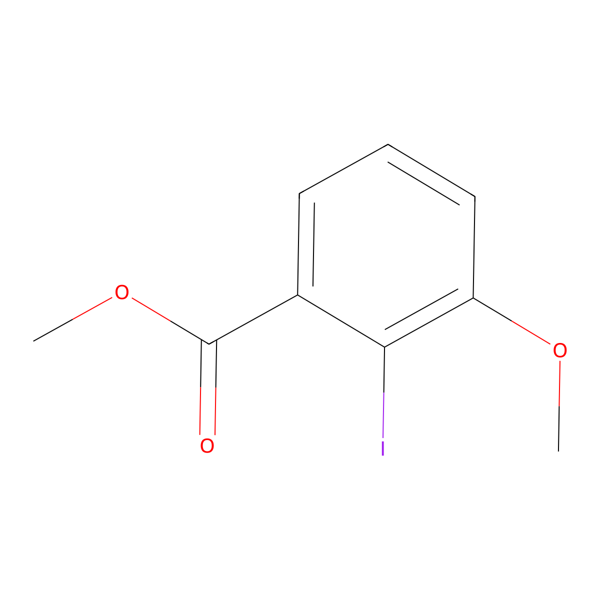 Methyl 2-iodo-3-methoxybenzoate molecular structure, CAS 35387-95-2