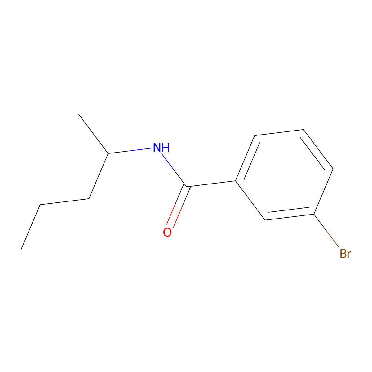 3-bromo-N-(pentan-2-yl)benzamide molecular structure, CAS 35390-08-0