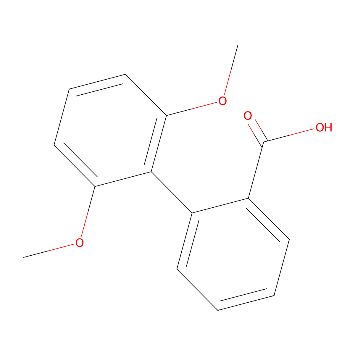 2-(2,6-Dimethoxyphenyl)benzoic acid molecular structure, CAS 35394-24-2