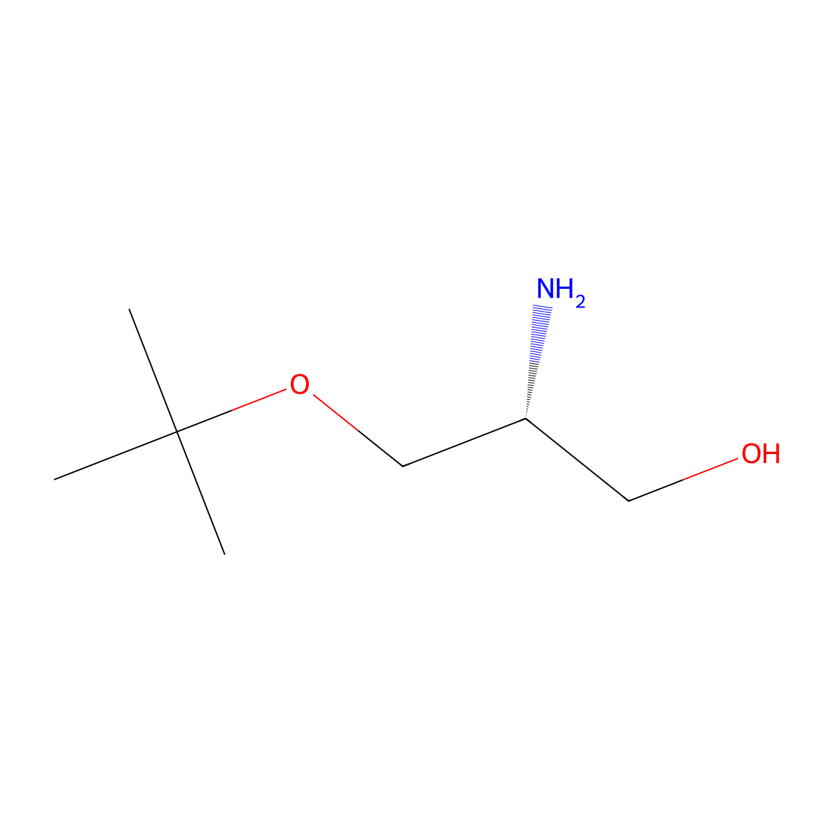 (2R)-2-amino-3-(tert-butoxy)propan-1-ol molecular structure, CAS 35396-23-7