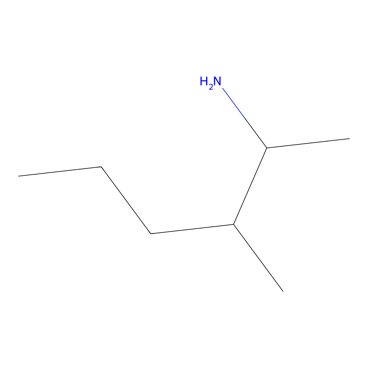 3-Methyl-2-hexanamine molecular structure, CAS 35399-82-7