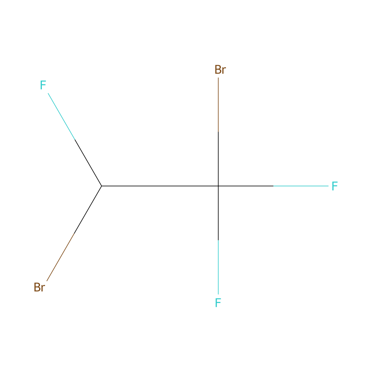 1,2-Dibromo-1,1,2-trifluoroethane molecular structure, CAS 354-04-1
