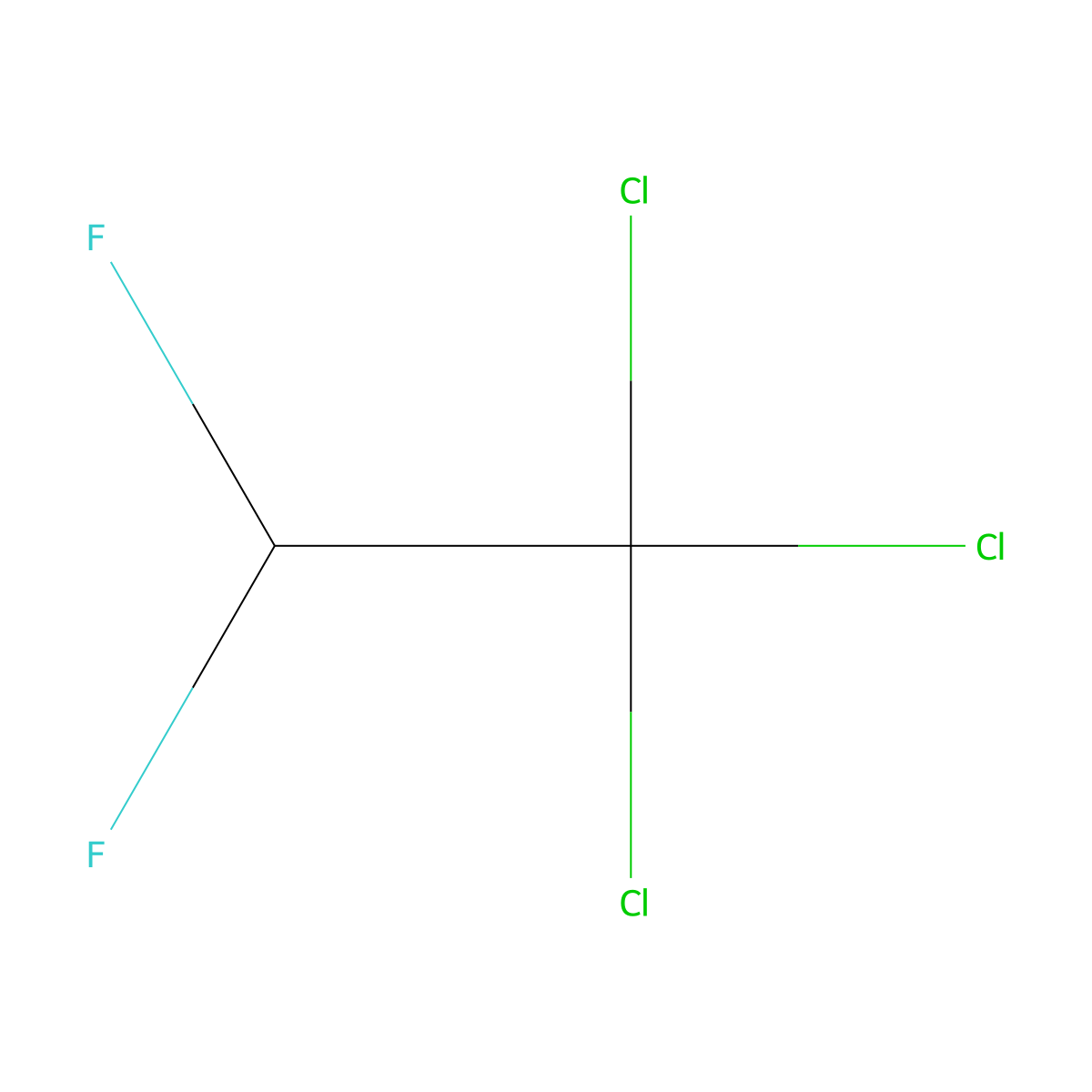 Ethane, 1,1,1-trichloro-2,2-difluoro- molecular structure, CAS 354-12-1