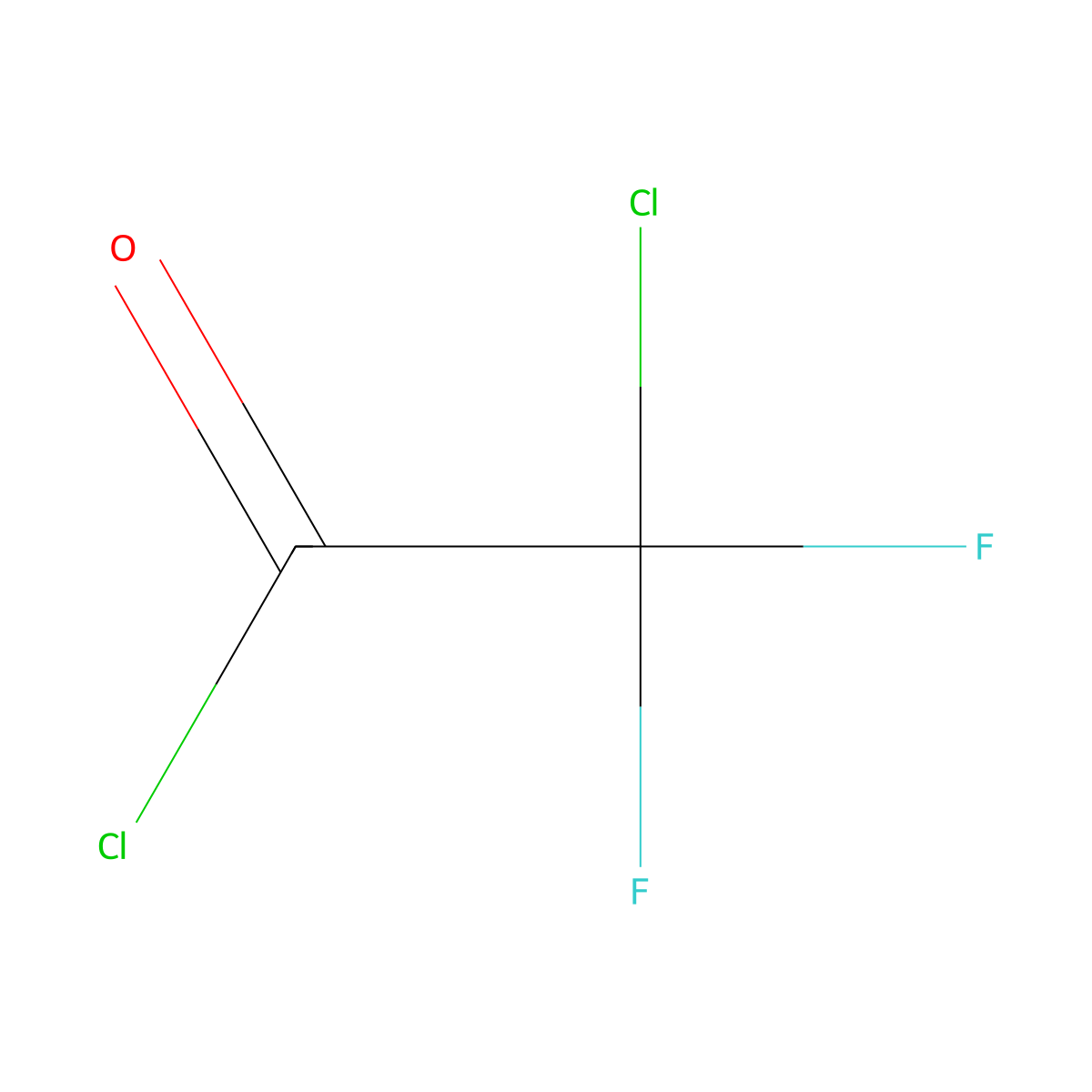 Chlorodifluoroacetyl chloride molecular structure, CAS 354-24-5