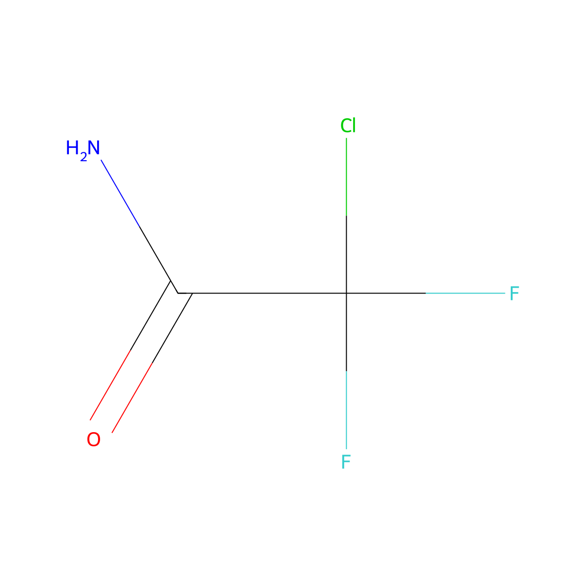 Acetamide, 2-chloro-2,2-difluoro- molecular structure, CAS 354-28-9