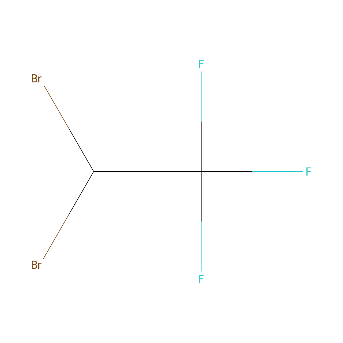2,2-Dibromo-1,1,1-trifluoroethane molecular structure, CAS 354-30-3