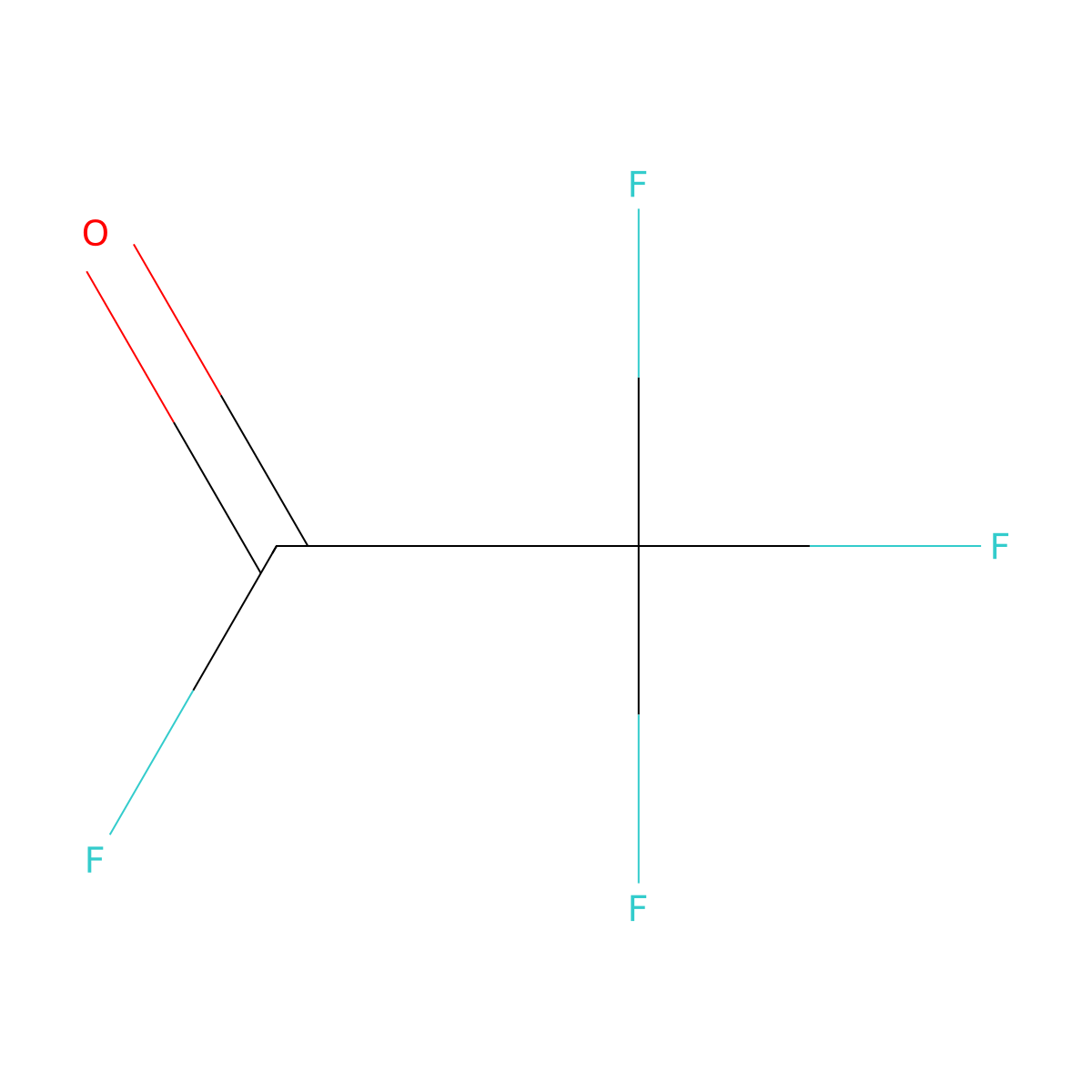 Trifluoroacetyl fluoride molecular structure, CAS 354-34-7