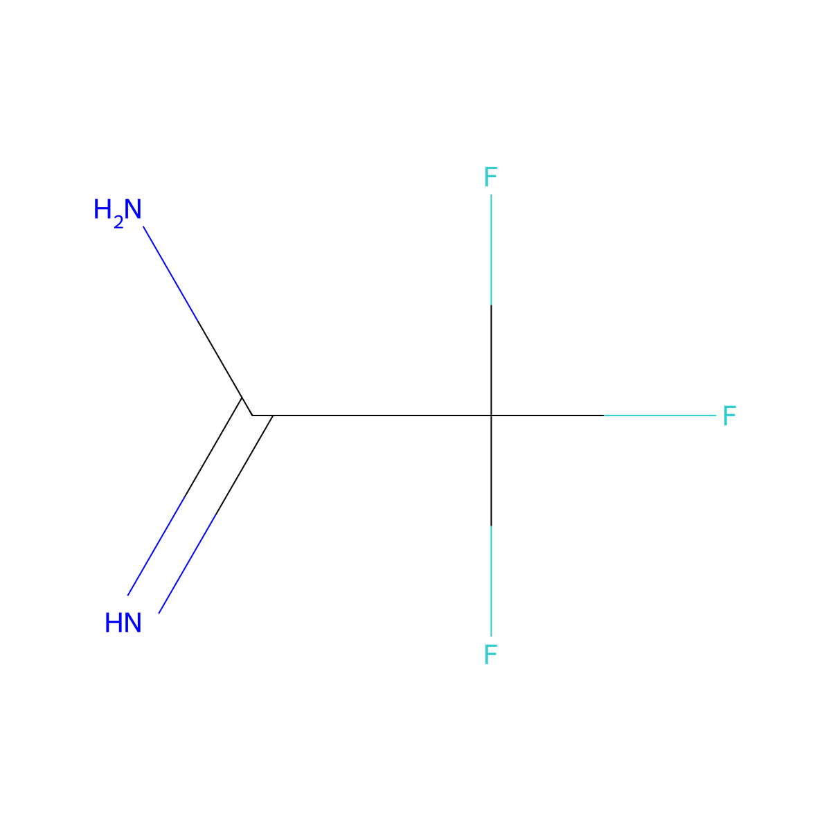Trifluoroacetamidine molecular structure, CAS 354-37-0