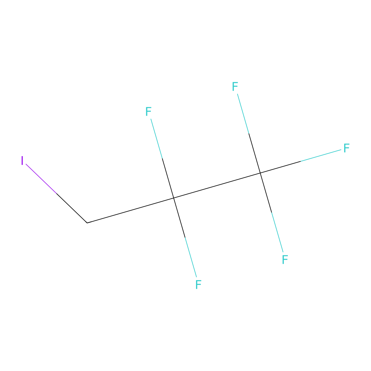 Propane, 1,1,1,2,2-pentafluoro-3-iodo- molecular structure, CAS 354-69-8