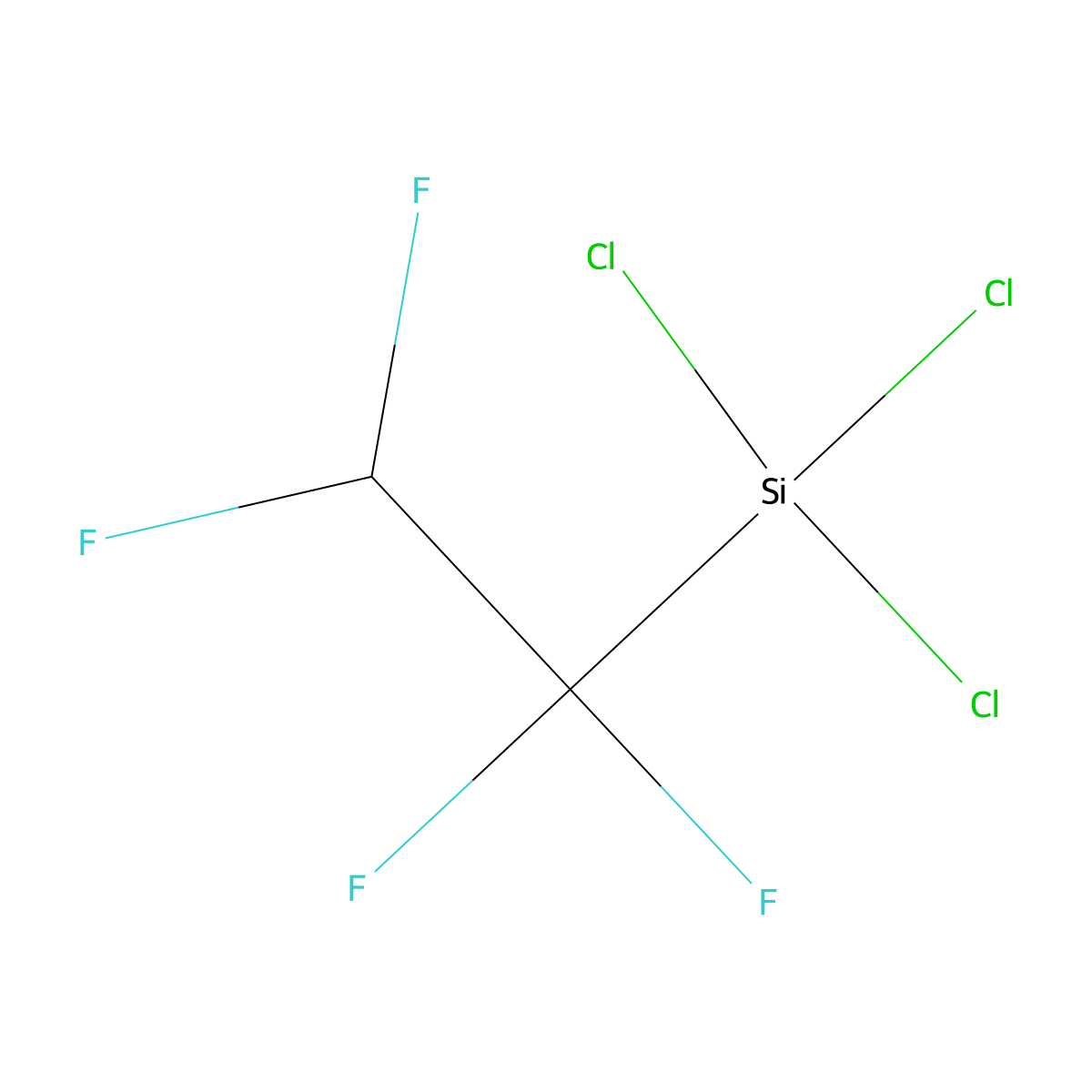 Trichloro(1,1,2,2-tetrafluoroethyl)silane molecular structure, CAS 354-83-6
