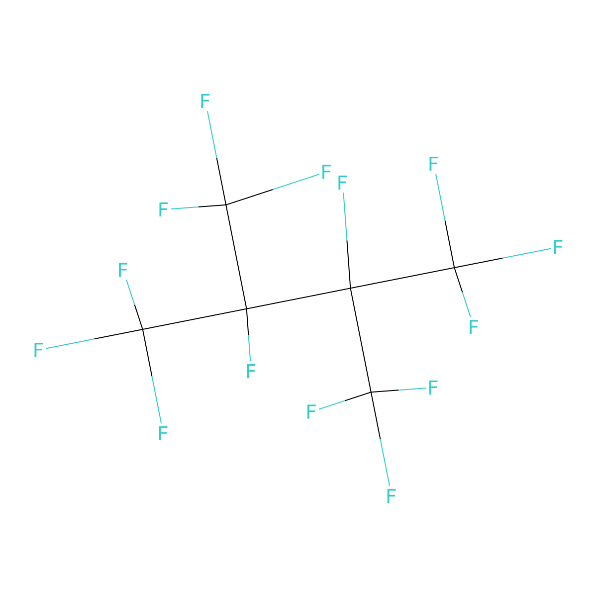 1,1,1,2,3,4,4,4-Octafluoro-2,3-bis(trifluoromethyl)butane molecular structure, CAS 354-96-1