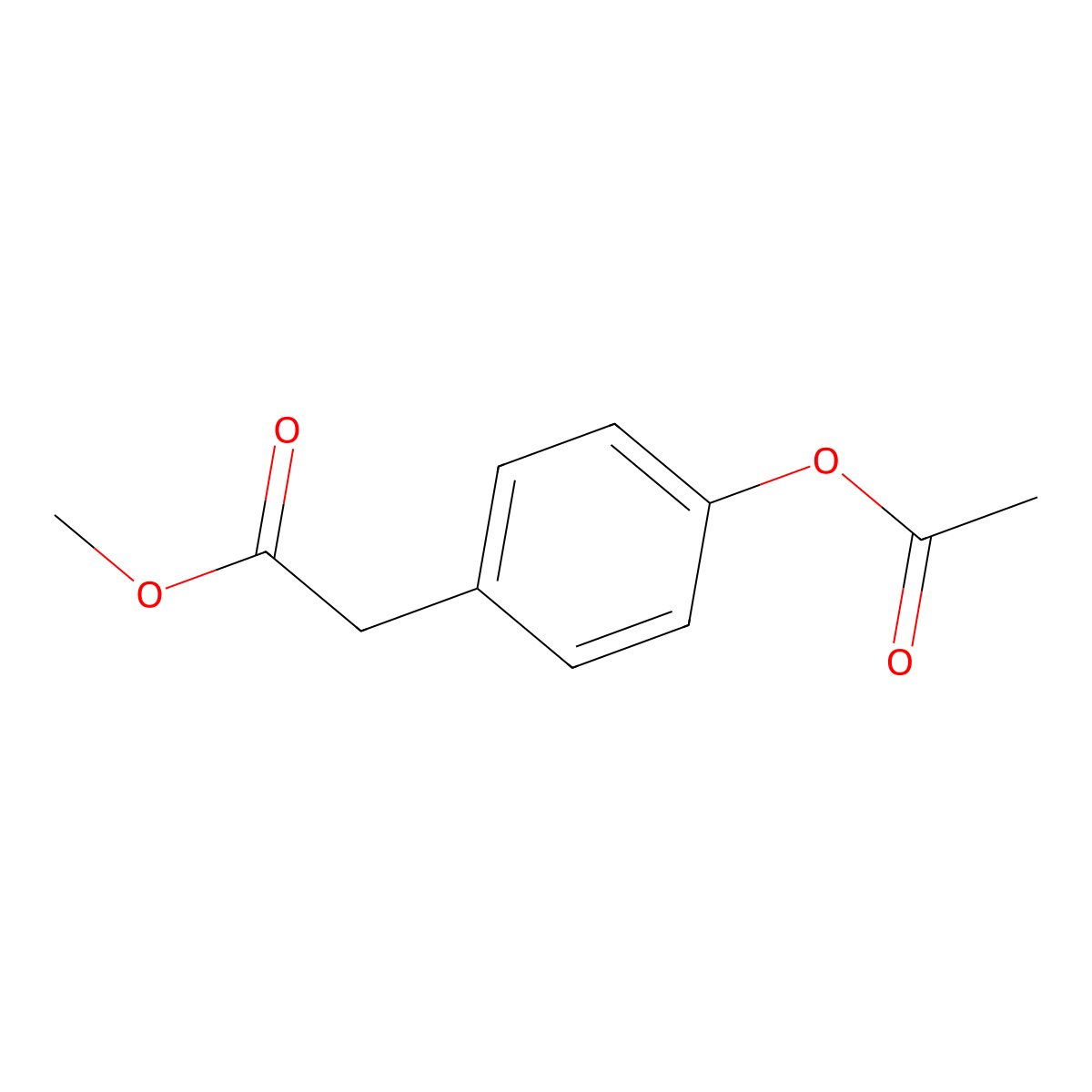 Methyl p-acetoxyphenylacetate molecular structure, CAS 35400-15-8