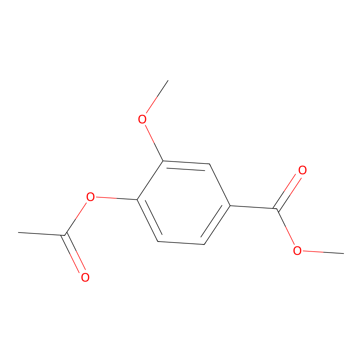 Methyl 4-(acetyloxy)-3-methoxybenzoate molecular structure, CAS 35400-19-2