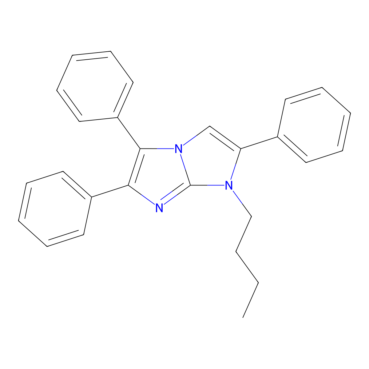 1-Butyl-2,5,6-triphenylimidazo[1,2-a]imidazole molecular structure, CAS 35400-75-0