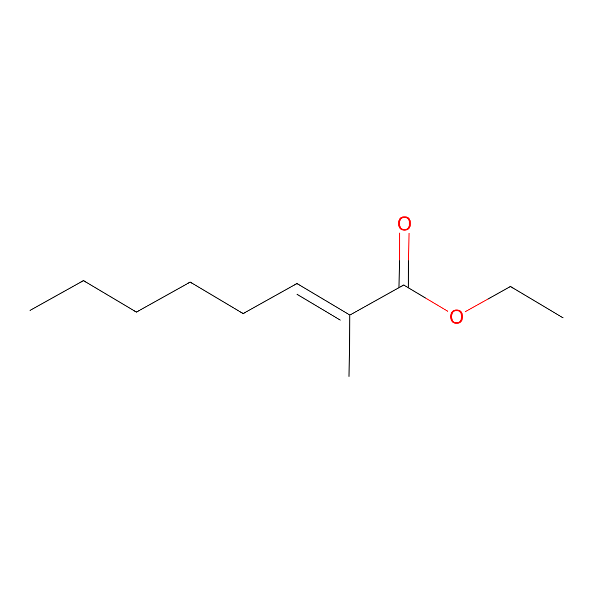 Ethyl 2-methyloct-2-enoate molecular structure, CAS 35402-23-4