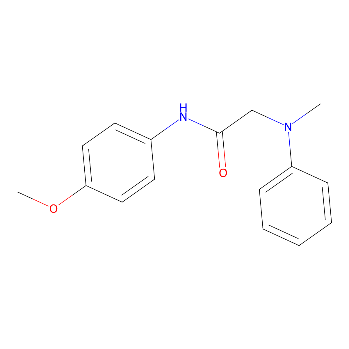 Acetamide,n-(4-methoxyphenyl)-2-(methylphenylamino)- molecular structure, CAS 35402-70-1