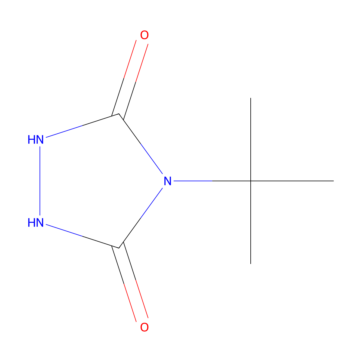 4-tert-Butyl-1,2,4-triazolidine-3,5-dione molecular structure, CAS 35403-67-9