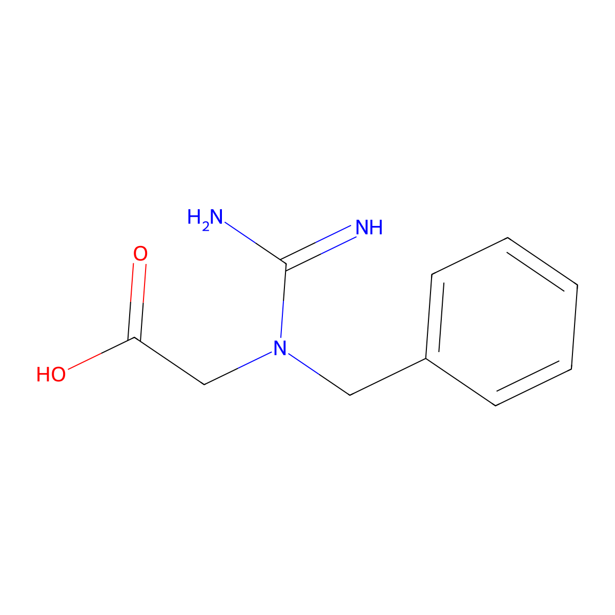 2-(N-benzylcarbamimidamido)acetic acid molecular structure, CAS 35404-63-8