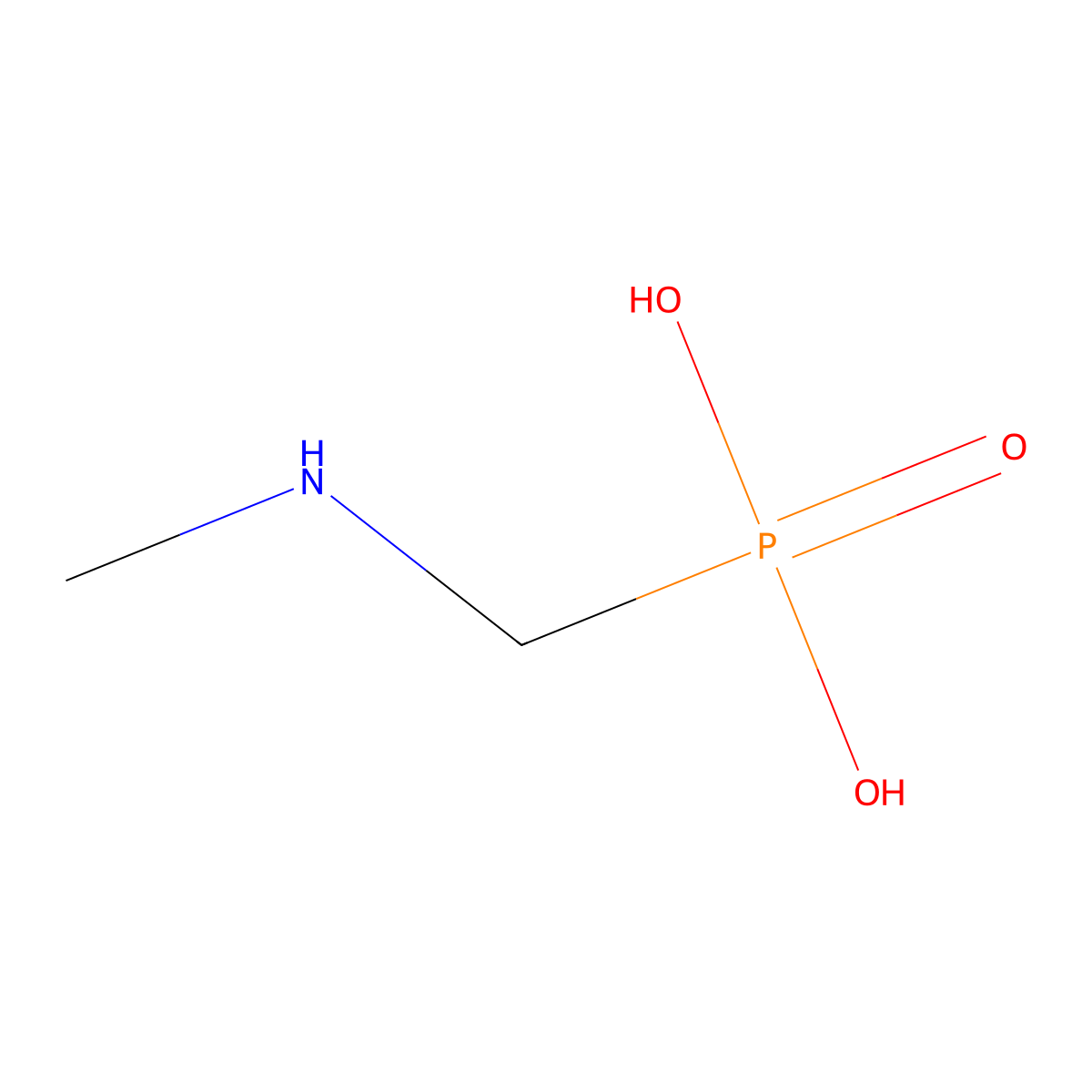 Methylaminomethylphosphonic acid molecular structure, CAS 35404-71-8