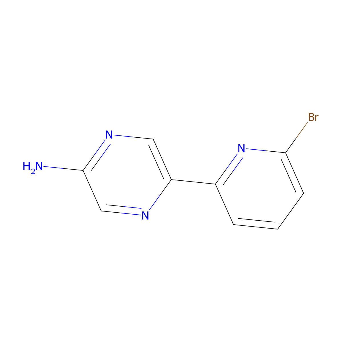 2-Amino-5-(6'-bromo-2'-pyridyl)pyrazine molecular structure, CAS 354112-06-4