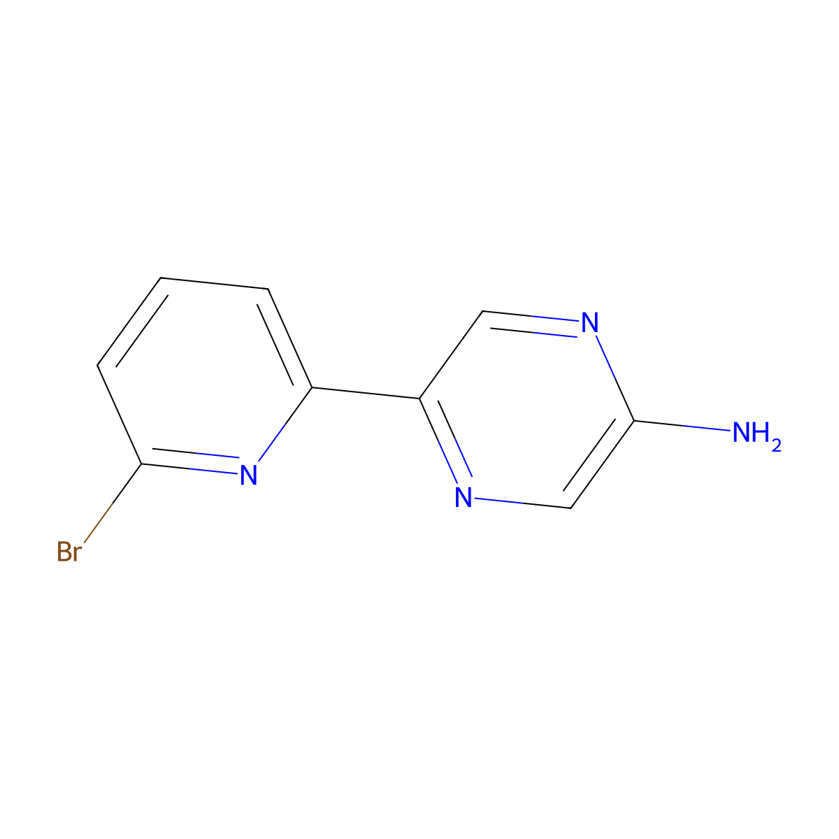 2-Amino-5-(6'-bromo-2'-pyridyl)pyrazine molecular structure, CAS 354112-06-4