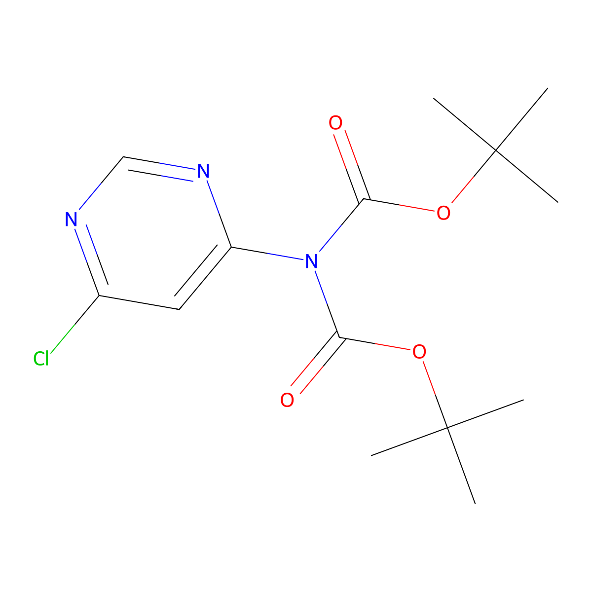 N,N-DiBoc-4-amino-6-chloropyrimidine molecular structure, CAS 354112-08-6