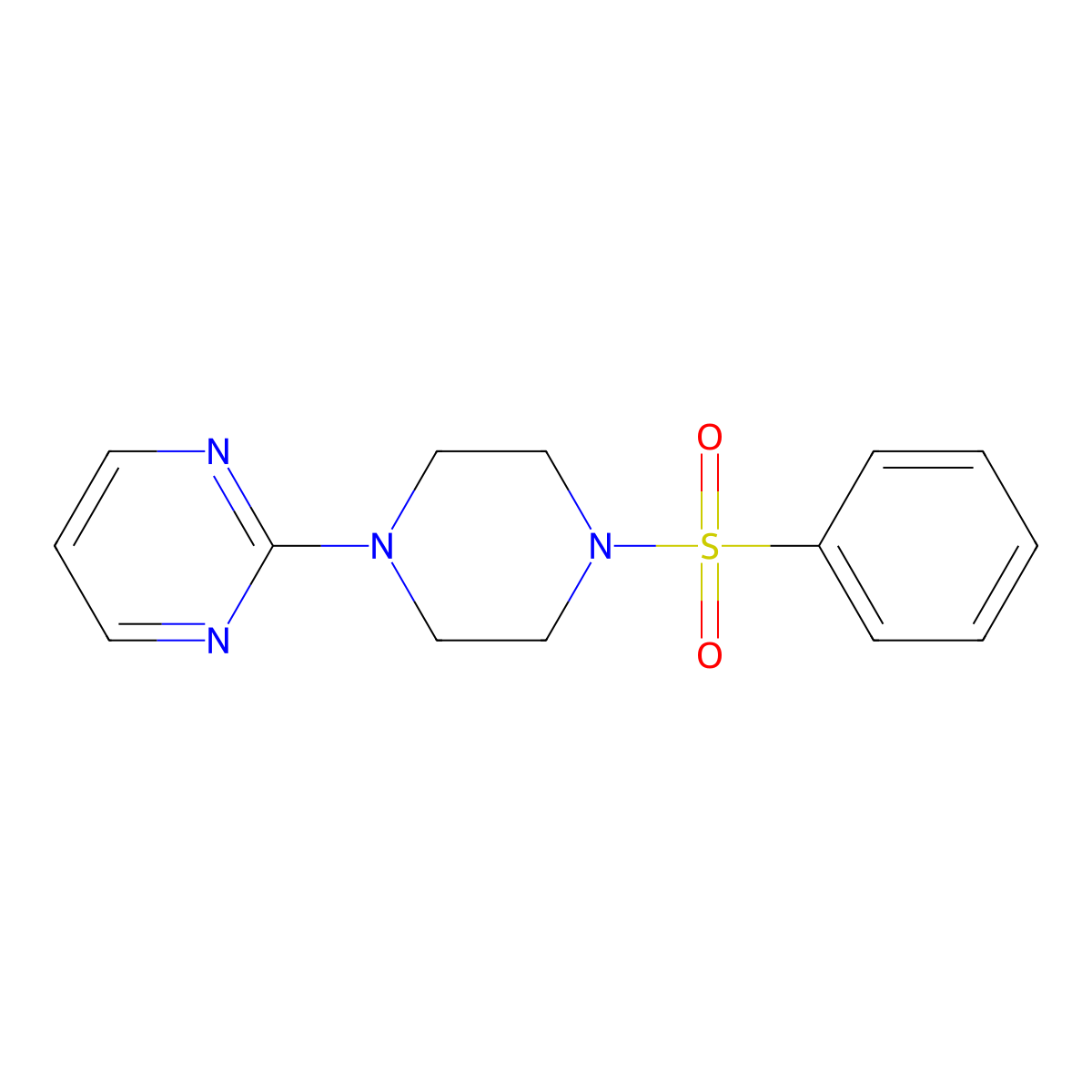 2-[4-(Benzenesulfonyl)piperazin-1-yl]pyrimidine molecular structure, CAS 354119-37-2