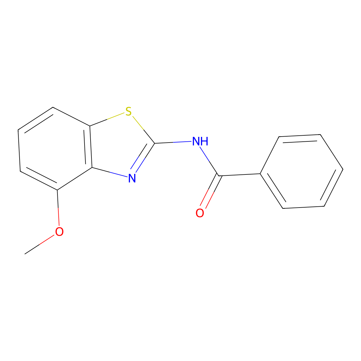 N-(4-Methoxy-1,3-benzothiazol-2-yl)benzamide molecular structure, CAS 35412-20-5