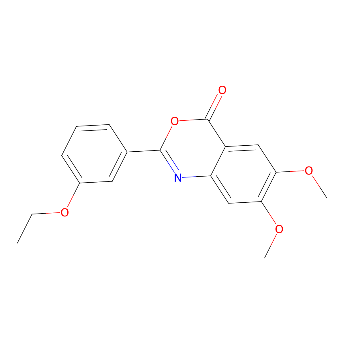 2-(3-Ethoxyphenyl)-6,7-dimethoxy-4H-3,1-benzoxazin-4-one molecular structure, CAS 354120-22-2