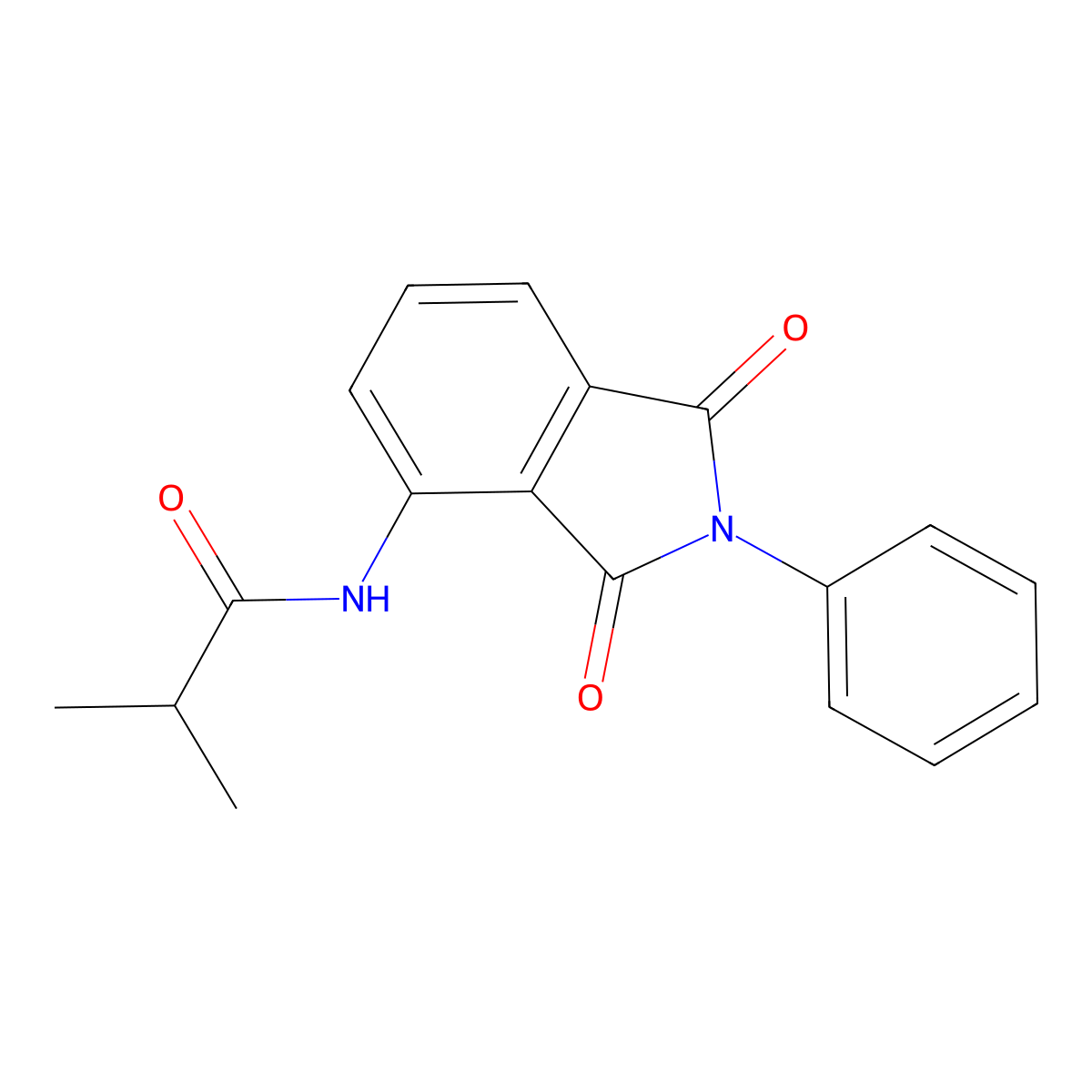 N-(1,3-Dioxo-2-phenyl-2,3-dihydro-1H-isoindol-4-yl)-2-methylpropanamide molecular structure, CAS 354120-28-8
