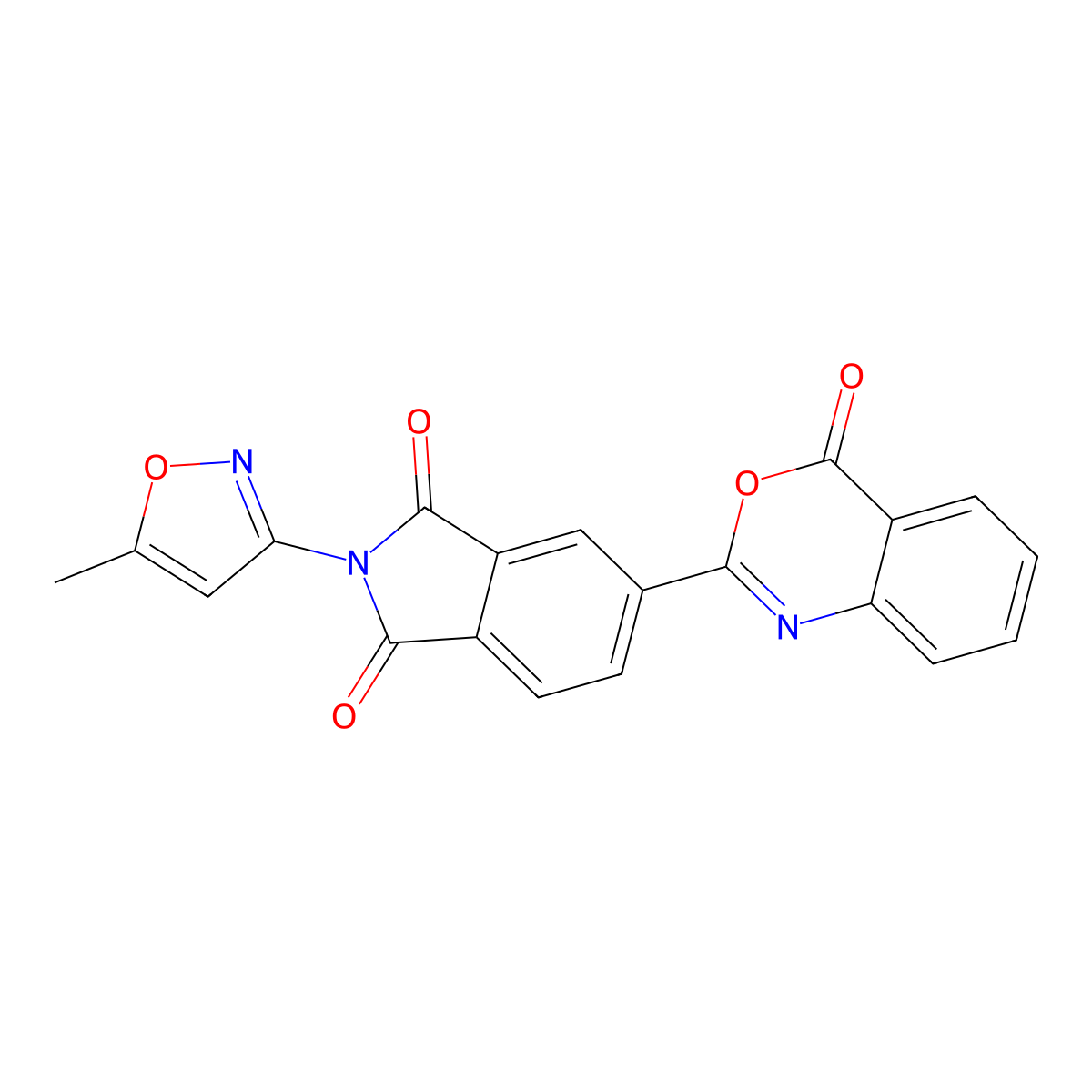 2-(5-Methyl-isoxazol-3-yl)-5-(4-oxo-4H-benzo[d][1,3]oxazin-2-yl)-isoindole-1,3-dione molecular structure, CAS 354120-36-8