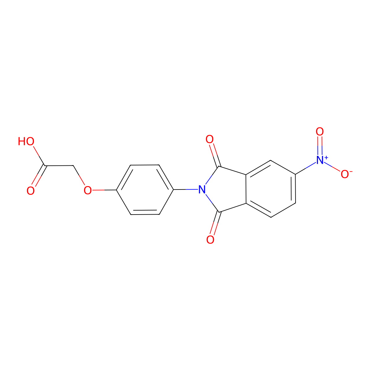 2-[4-(5-Nitro-1,3-dioxoisoindol-2-yl)phenoxy]acetic acid molecular structure, CAS 354120-38-0